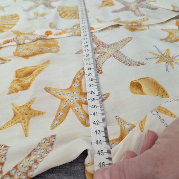 Rachel Zoe Starfish Seashell Women's Shirt Casual Long Sleeve - Size S - Picture 8 of 9